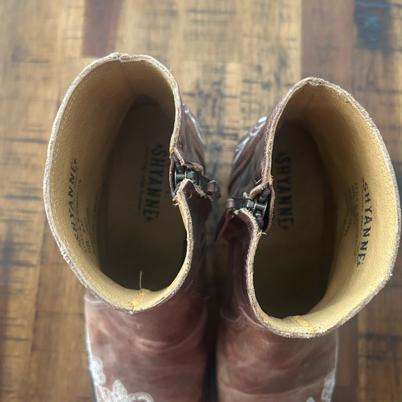 Shyanne Floral Embroidered Brown Ankle Boots - Picture 7 of 7